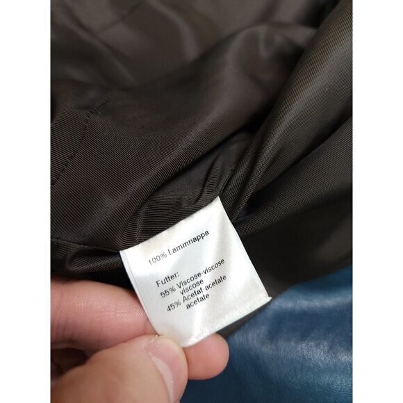 Akris Leather Lammnappa Jacket Size 10 US - Picture 7 of 9